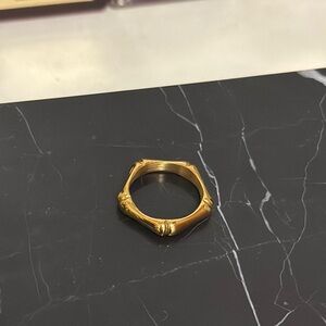 Gold Bamboo Style Ring